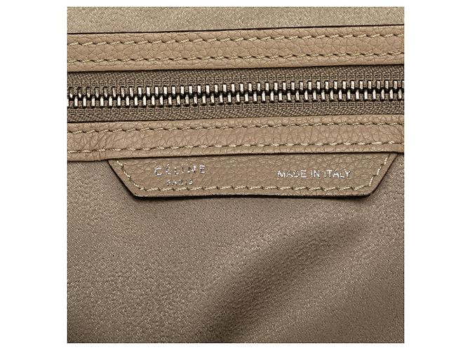 Céline Celine Mini Luggage Tote in pelle di vitello Beige - vista 6