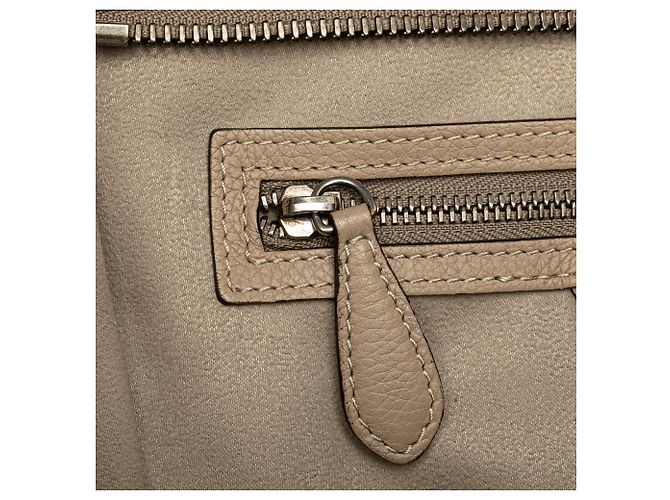 Céline Celine Mini Luggage Tote in pelle di vitello Beige - vista 8
