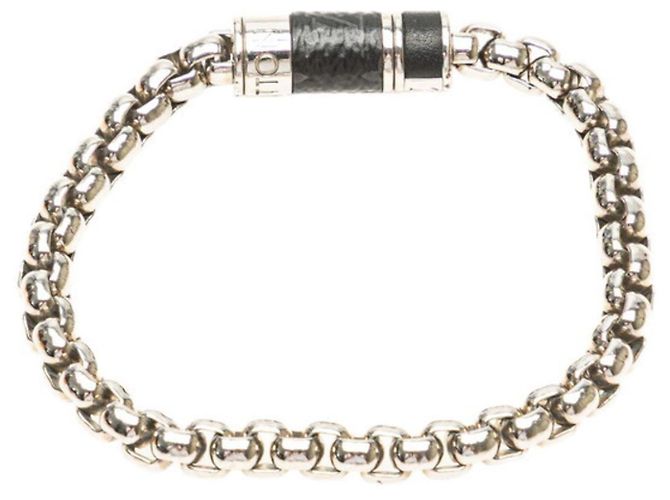 Bracciale a Catena Monogram Eclipse Louis Vuitton Nero Argento - vista 2