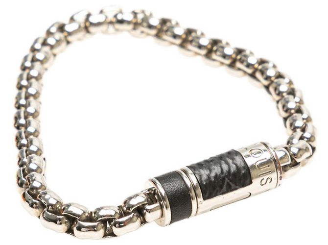 Bracciale a Catena Monogram Eclipse Louis Vuitton Nero Argento - vista 4