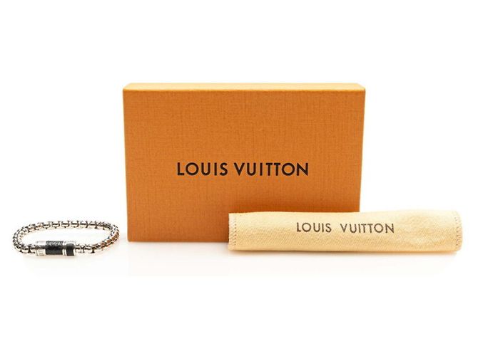 Bracciale a Catena Monogram Eclipse Louis Vuitton Nero Argento - vista 6