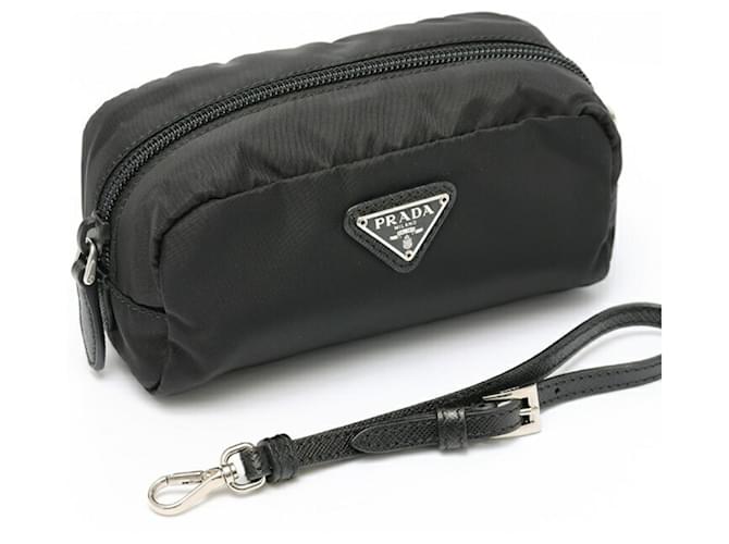 Pochette in nylon Prada con tracolla Nero - vista 7