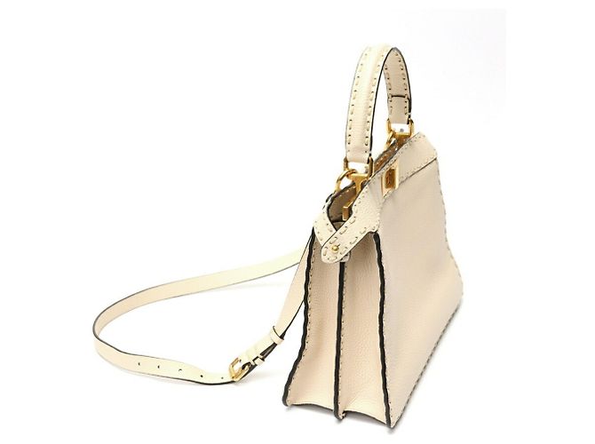 Borsa Media Fendi Peekaboo I See You Crudo - vista 2