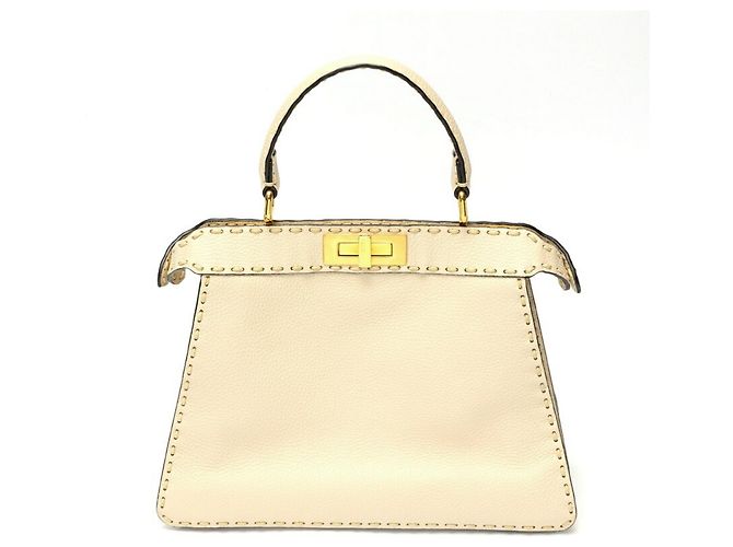 Borsa Media Fendi Peekaboo I See You Crudo - vista 3