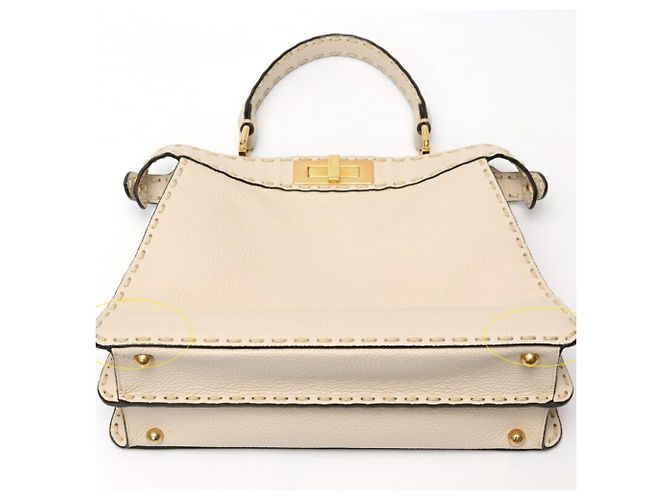 Borsa Media Fendi Peekaboo I See You Crudo - vista 4
