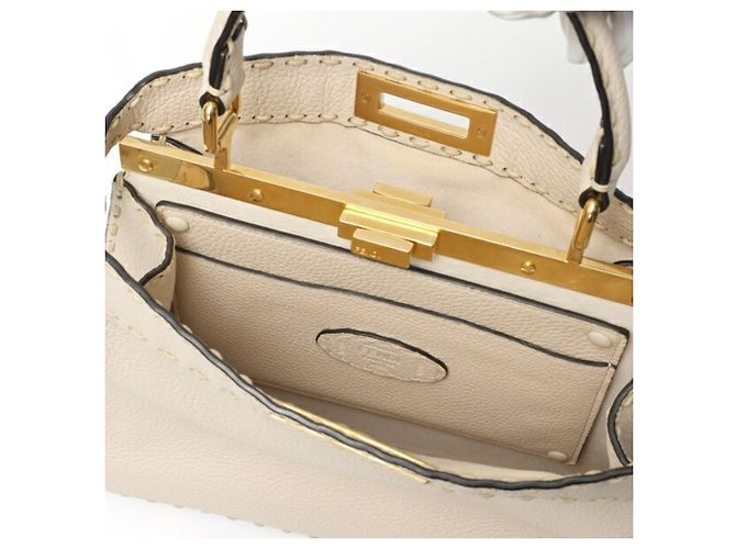 Borsa Media Fendi Peekaboo I See You Crudo - vista 5