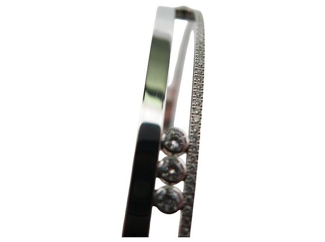 NUOVO BRACCIALE MESSIKA BANGLE MOVE ROMANE 6514 ORO BIANCO DIAMANTE JONC 15 CM Argento - vista 13