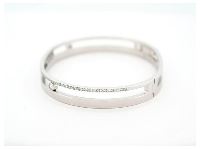 NUOVO BRACCIALE MESSIKA BANGLE MOVE ROMANE 6514 ORO BIANCO DIAMANTE JONC 15 CM Argento - vista 2