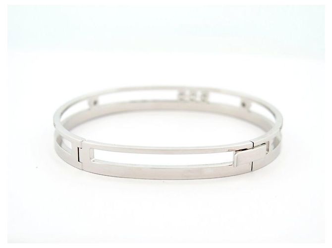 NUOVO BRACCIALE MESSIKA BANGLE MOVE ROMANE 6514 ORO BIANCO DIAMANTE JONC 15 CM Argento - vista 3