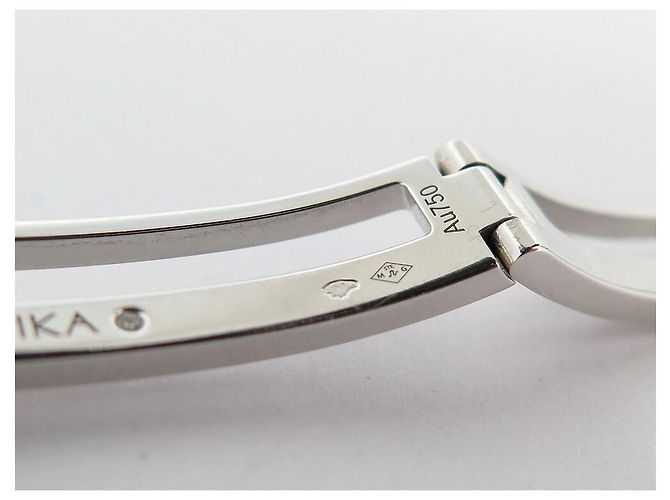NUOVO BRACCIALE MESSIKA BANGLE MOVE ROMANE 6514 ORO BIANCO DIAMANTE JONC 15 CM Argento - vista 7