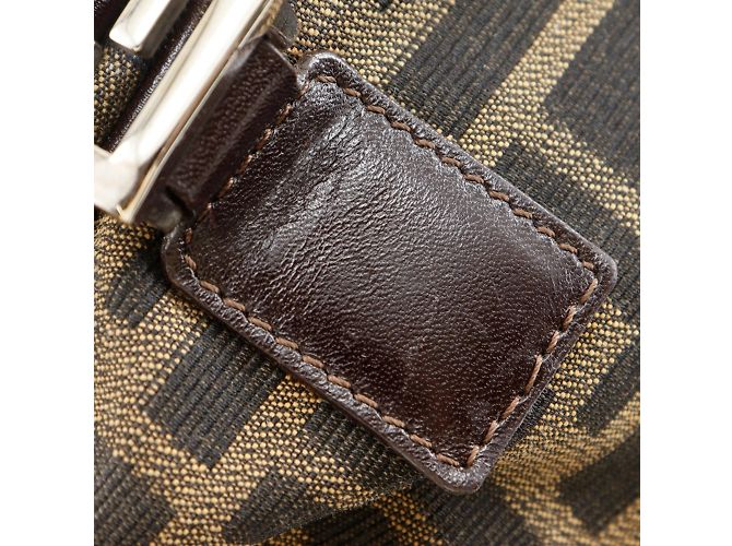 Borsa Fendi Zucca Marrone in Nylon - vista 14