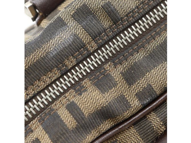 Borsa Fendi Zucca Marrone in Nylon - vista 16