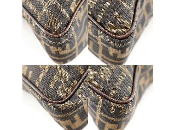Borsa Fendi Zucca Marrone in Nylon - vista 4