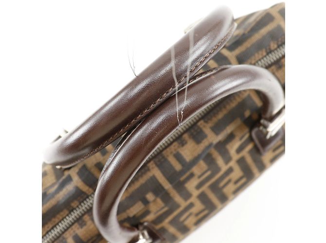 Borsa Fendi Zucca Marrone in Nylon - vista 5