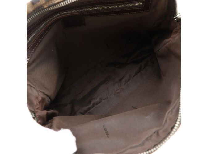 Borsa Fendi Zucca Marrone in Nylon - vista 6
