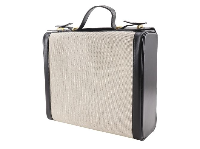 Custodia da viaggio Hermès Hermès Vanity Handbag Nero Beige - vista 2