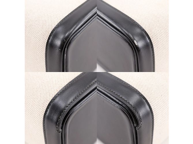 Custodia da viaggio Hermès Hermès Vanity Handbag Nero Beige - vista 4