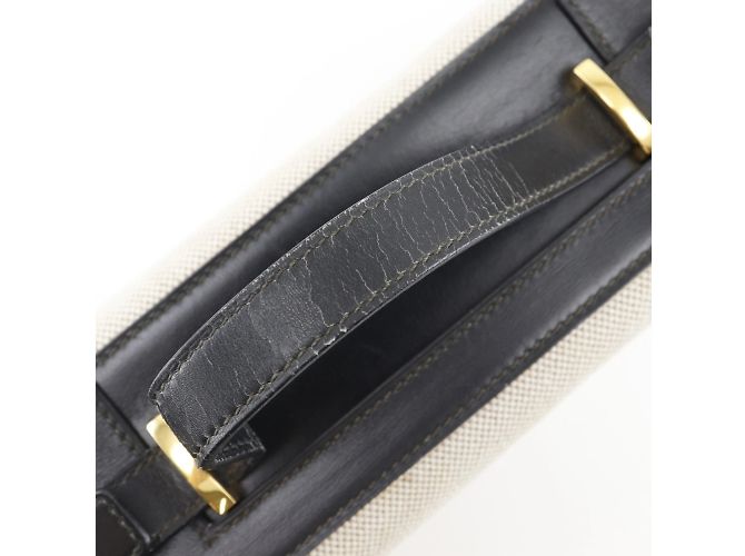 Custodia da viaggio Hermès Hermès Vanity Handbag Nero Beige - vista 5