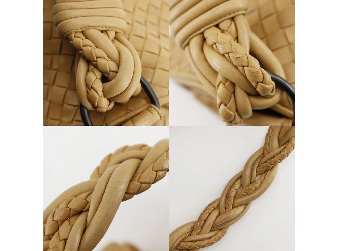 Borsa a Spalla Intrecciato Bottega Veneta Beige - vista 11