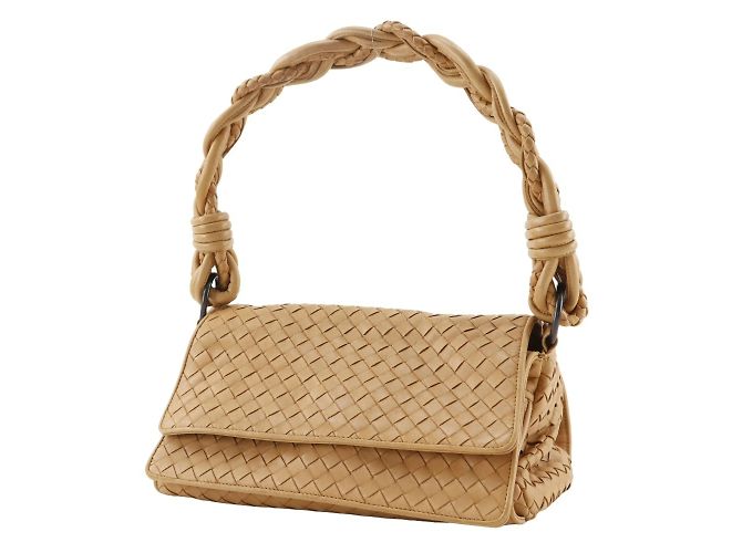 Borsa a Spalla Intrecciato Bottega Veneta Beige - vista 2