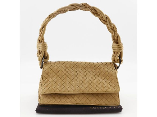 Borsa a Spalla Intrecciato Bottega Veneta Beige - vista 20
