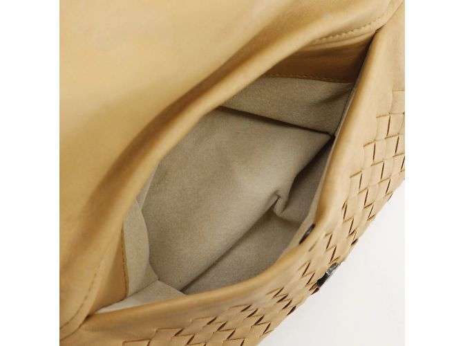 Borsa a Spalla Intrecciato Bottega Veneta Beige - vista 7