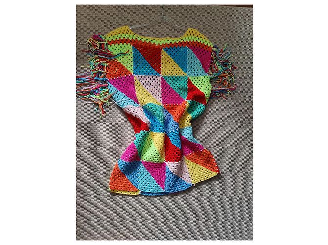 Autre Marque Neues Midi-Häkelkleid Bohemian Patchwork S - Ansicht 2