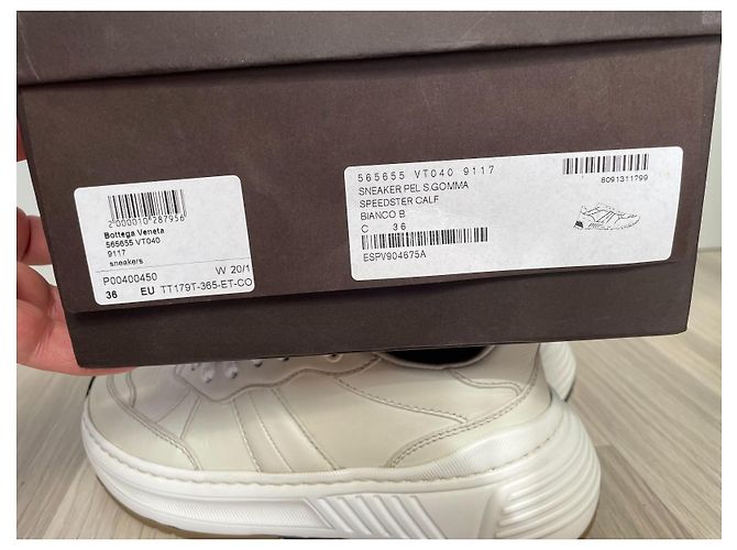 Bottega Veneta Leder Sneaker beige - Ansicht 12