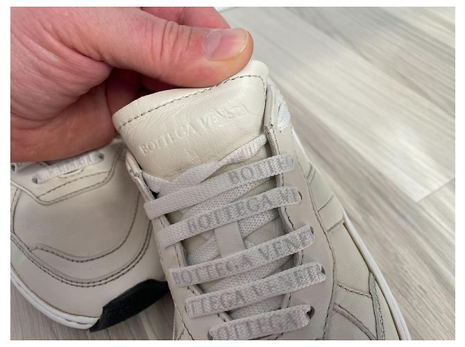 Bottega Veneta Leder Sneaker beige - Ansicht 4