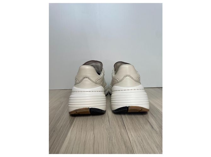 Bottega Veneta Leder Sneaker beige - Ansicht 5