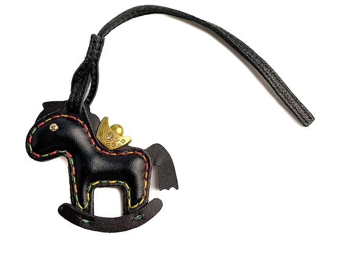 Autre Marque Bunte Leder-Schaukelpferde Mehrfarben - Ansicht 13