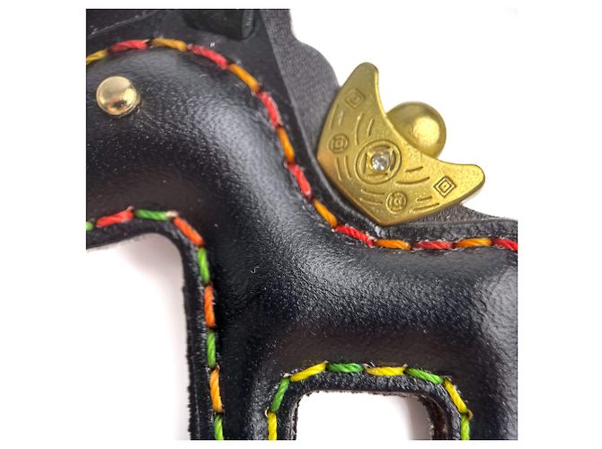 Autre Marque Bunte Leder-Schaukelpferde Mehrfarben - Ansicht 15