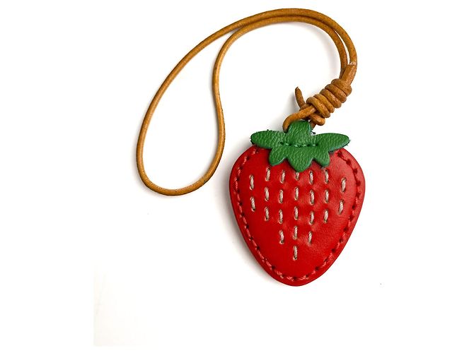 Autre Marque Charm in pelle rosso fragola - vista 2