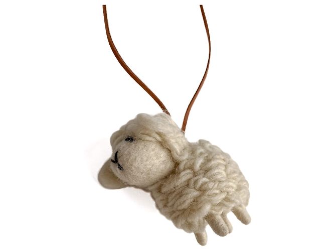 Autre Marque Charm Wool Sheep Off-White Eggshell - view 2