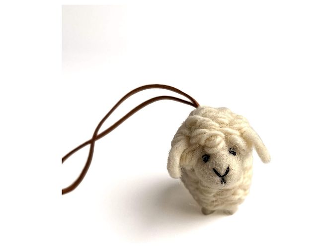 Autre Marque Charm Wool Sheep Off-White Eggshell - view 3
