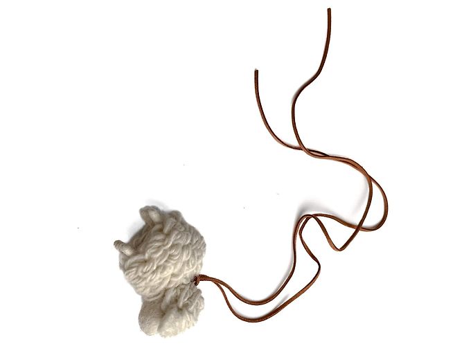 Autre Marque Charm Wool Sheep Off-White Eggshell - view 4