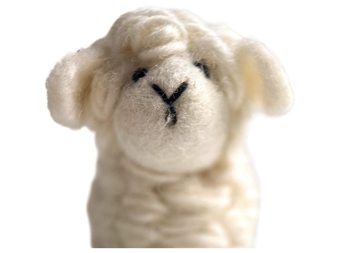 Autre Marque Charm Wool Sheep Off-White Eggshell - view 5
