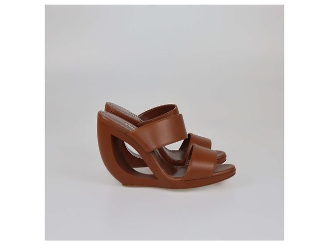 Sandali Mule Scultorei Welli Oscar Marroni Manolo Blahnik Marrone - vista 2