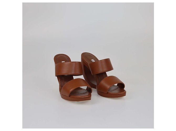 Sandali Mule Scultorei Welli Oscar Marroni Manolo Blahnik Marrone - vista 3