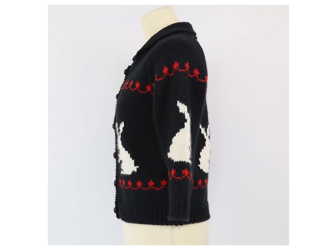Schwarzer Dioramour Cardigan von Christian Dior - Ansicht 2
