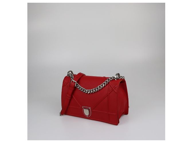 Rote mittelgroße Diorama Schultertasche Christian Dior - Ansicht 2