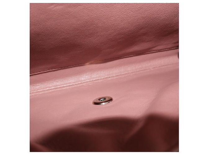 Clutch classico trapuntato in bronzo con catena Chanel - vista 5