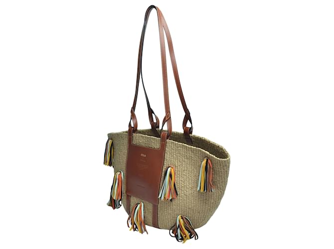 Chloé Borsa grande a secchiello con frange ChloeBrown - vista 2