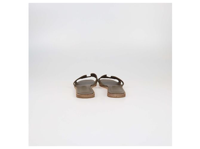 Sandali Oran Epsom Etoupe di Hermès Taupe - vista 5