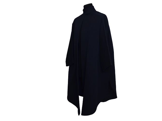 Dior Navy Blue Oversized Riding Coat - view 2