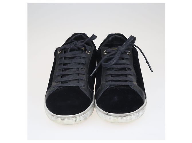 Saint Laurent Sneakers basse nere Signature Court Lips Nero - vista 2