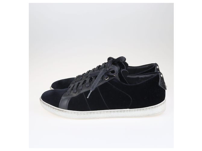 Saint Laurent Sneakers basse nere Signature Court Lips Nero - vista 4