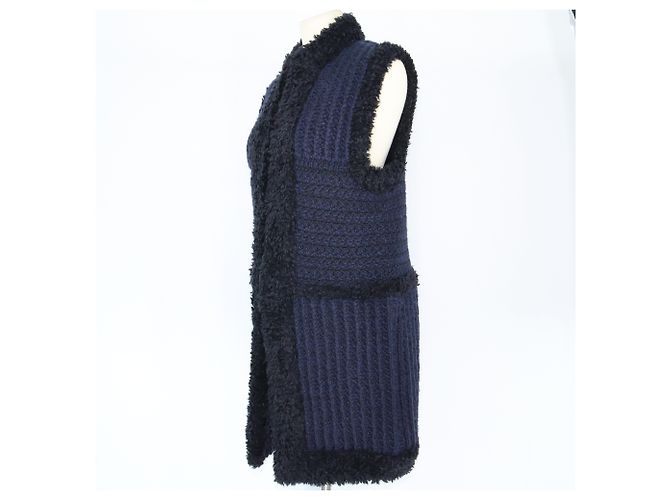 Dior Chunky Strickweste blau/schwarz - Ansicht 2