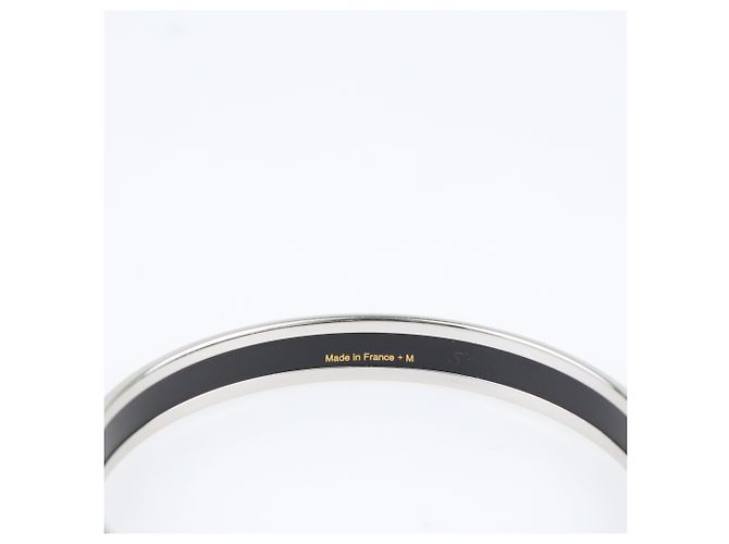 Hermès Pulsera bangle de esmalte negro chapada en paladio - vista 3