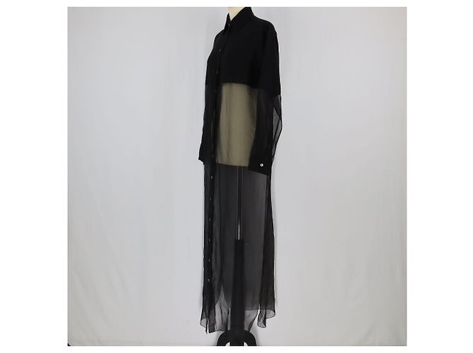 Hermès Abito maxi a maniche lunghe con dettagli in tasca nera Nero - vista 2